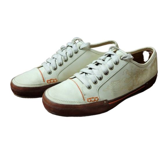 Cole Haan Other - Cole Haan White Dragon Tattooed Nantucket Oxford Shoes Size 10.5.